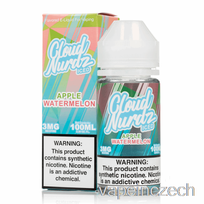 Ledové Jablko Vodní Meloun - Cloud Nurdz - 100 Ml 3mg Vape Bez Nikotinu